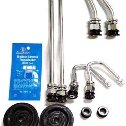 Dually Valve DL1SP13FR225 Kit Chrome Fits Sprinter 2013- Present 16 Steel Wheel 1.5 Round Holes Class B or C w/Fronts Chrome Reverse Mount Valve Stem 2.25 Slight Bend