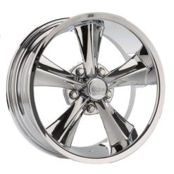 Rocket Racing R14-776142 Booster 17×7 Wheel, 5×4-3/4, 4-1/4 BS, Silver