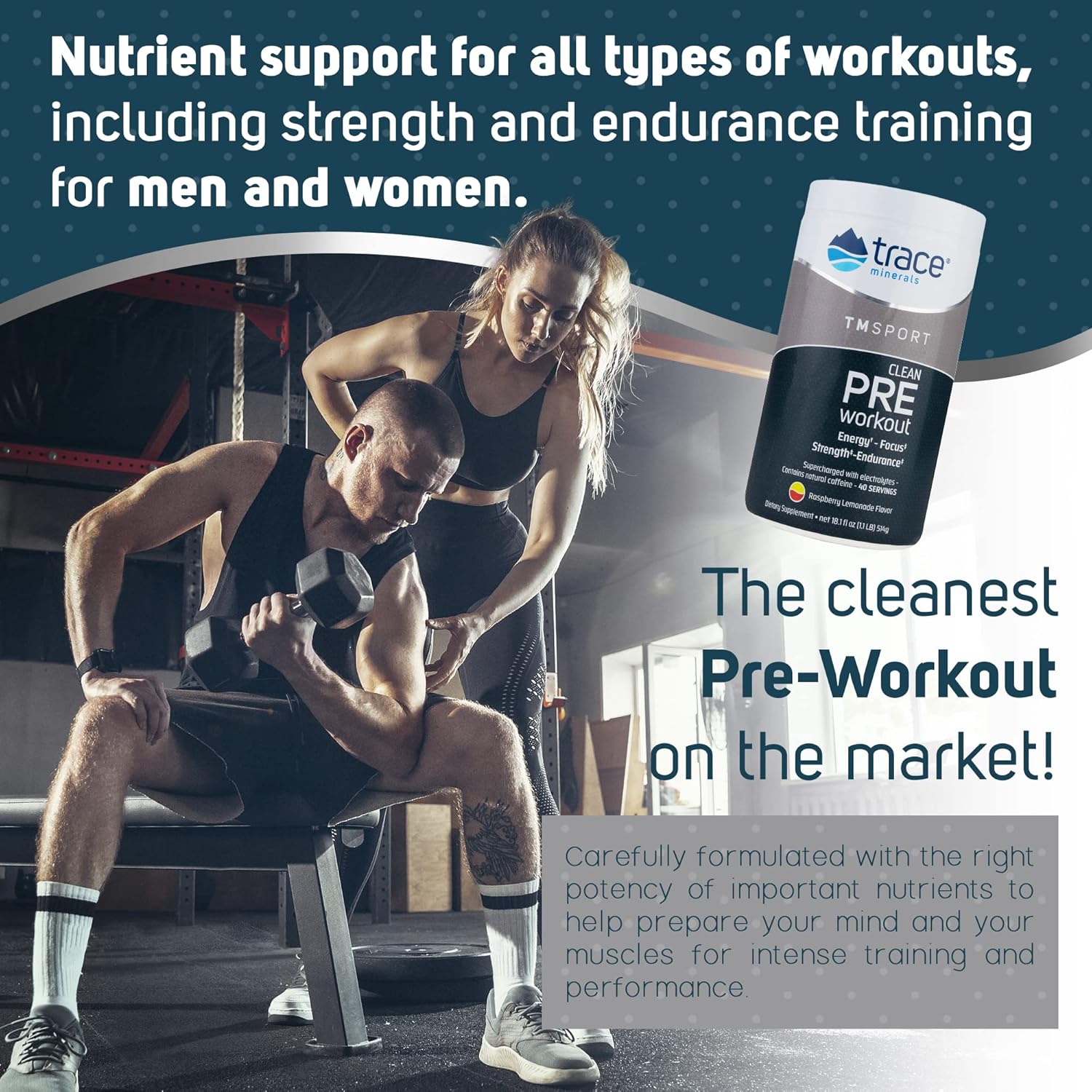 Trace Minerals TMRFIT Series Preworkout Canister Supplement, 18.1 Ounce Pack of 2 - Image 3