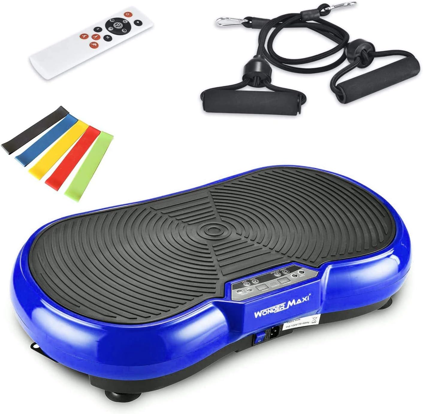 Wonder Maxi 3D Vibration Plate Exercise Machine, Whole Body Workout Vibration Fitness Platform with Dual Motor Oscillation?? Remote Control and Resistance Bands for Weight Loss Toning
