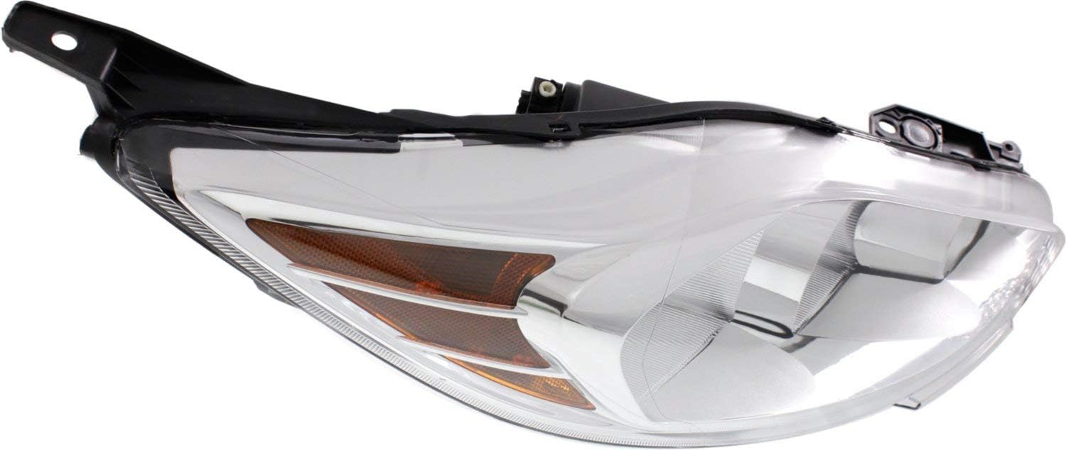 Evan-Fischer Headlight Set of 2 Compatible with 2011-2013 Ford Fiesta Clear Lens Halogen Composite With bulbs CAPA Driver and Passenger Side - Image 5
